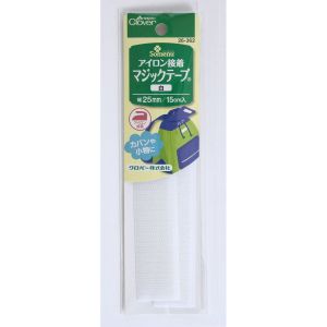 クロバー Clover クロバー アイロン接着 マジックテープ 25mm幅 15cm 白 26-362