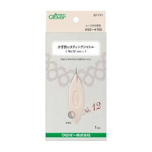 クロバー Clover クロバー かぎ針付タティングシャトル No.12 0.60mm アイボリー 57-711