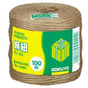 コクヨ KOKUYO コクヨ 包装用紐 麻 100M ホヒ-33