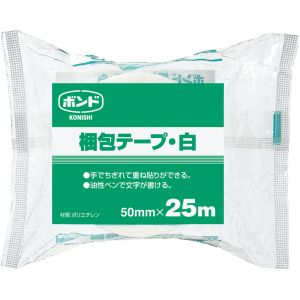 コニシ KONISHI コニシ 梱包テープ白シュリンク 50ミリX25M