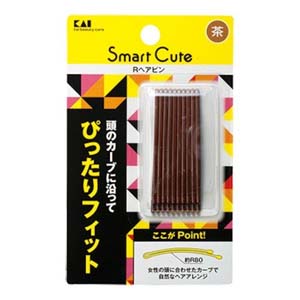 貝印 kai 貝印 スマートキュート Rヘアピン 茶 Smart Cute HC3333