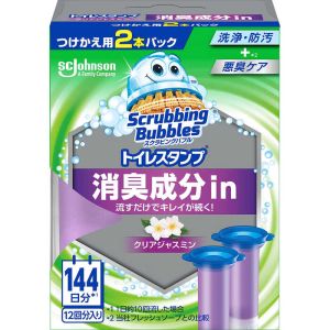 ジョンソン Johnson ジョンソン スクラビングバブル トイレスタンプ 消臭成分in クリアジャスミン つけかえ用 2本パック