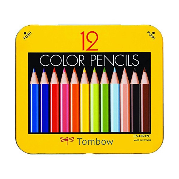  トンボ鉛筆 ミニ色鉛筆 12色 削り器付パック BCA-151