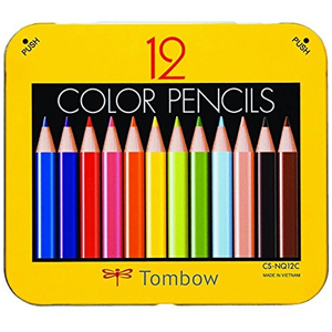 トンボ鉛筆 ミニ色鉛筆 12色 削り器付パック BCA-151