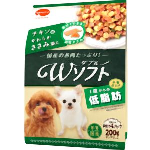 日本ペットフード ビタワン 君のWソフト 低脂肪 チキン味 やわらかささみ添え200g 日本ペットフード