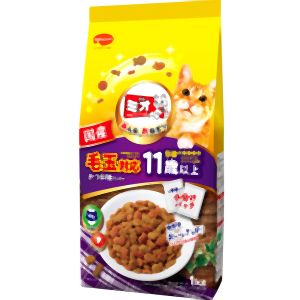 日本ペットフード ミオ ドライミックス 毛玉対応 11歳以上かつお味 1kg 日本ペットフード