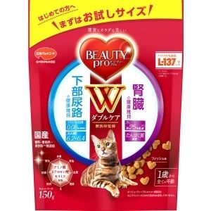 日本ペットフード 日本ペットフード ビューティープロ キャット Wケア 下部尿路 腎臓の健康 150g