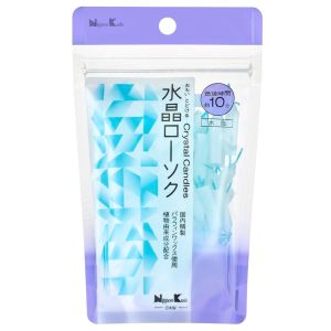 日本香堂 Nippon Kodo 日本香堂 水晶ローソク 10分 水色 パウチ型 80本