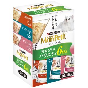 ネスレ日本 Nestle モンプチ プチリュクスパウチ ぜい沢ささみバラエティ 30g×6P ネスレ