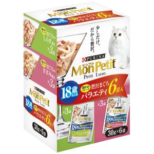 ネスレ日本 Nestle モンプチ プチリュクスパウチ 18歳以上 ぜい沢まぐろバラエティ 30g×6P ネスレ
