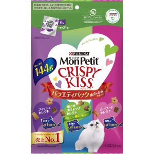 ネスレ日本 Nestle ネスレ日本 モンプチ クリスピーキッス バラエティパック 魚介の旨みセレクト 144g Nestle