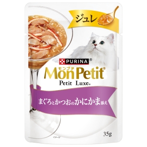 ネスレ日本 Nestle ネスレ モンプチ プチリュクス ジュレ まぐろとかつおのかにかま添え 35g