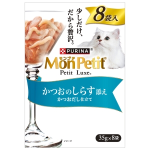 ネスレ日本 Nestle ネスレ モンプチ プチリュクスパウチ かつおのしらす添え 35g×8袋