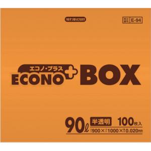 日本サニパック sanipak サニパック E-94-HCL E-94 エコノプラスBOX 90L 半透明 100枚入