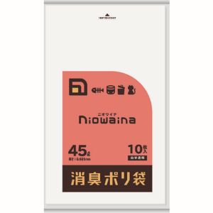 日本サニパック サニパック SS45 ニオワイナ消臭袋白半透明45L 10枚