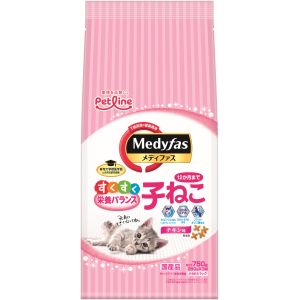 ペットライン PETLINE ペットライン メディファス 子ねこ 12か月まで チキン味 750g 250g×3 284800