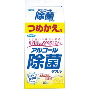 フマキラー フマキラー アルコール除菌タオルつめかえ用 80枚入 433746