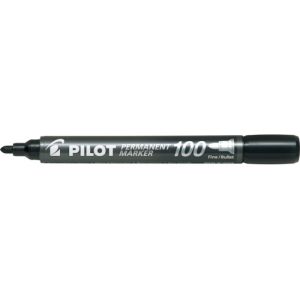 パイロット PILOT パイロット MPM-10F-B 油性マーカー パーマネントマーカー100 ブラック 中字丸芯