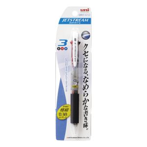 三菱鉛筆 三菱鉛筆 SXE3-400-38 1P 透明 T 油性ボールペン ジェットストリーム 多色 0.38mm パック