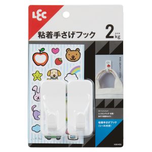 レック LEC レック 粘着 小物フック シール付き 2個入 H00459