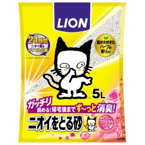 ライオン商事 LION PET ライオン ニオイをとる砂 フローラルソープの香り 5L