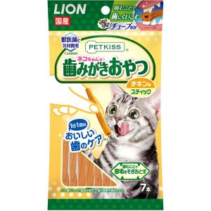 ライオン商事 LION PET ライオン ペットキス 猫ちゃんの歯みがきおやつ チキン味 スティック 7本