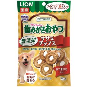 ライオン商事 LION PET ライオン PETKISS ワンちゃんの歯みがきおやつ 無添加ササミチップス さつまいも入り 30g