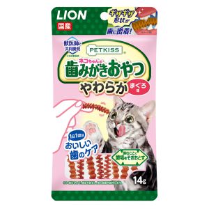 ライオン商事 LION PET ライオン PETKISS ネコちゃんの 歯みがき おやつ やわらか まぐろ味 14g 136430