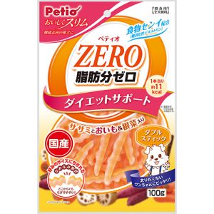 ペティオ Petio ペティオ おいしくスリム脂肪分ゼロ ダブルスティック ササミとおいも&根菜入り 100g