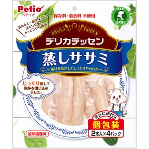 ペティオ Petio ペティオ デリカテッセン 蒸しササミ 2本入×4パック