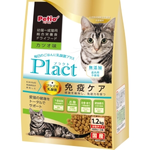 ペティオ Petio ペティオ プラクト キャット ドライフード 幼猫～成猫用 カツオ味 1.2ｋg