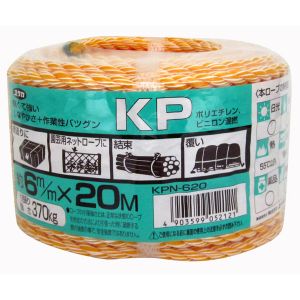 ユタカメイク Yutaka ユタカメイク KPN620 ロープ KPロープ万能パック 6φ×20m 1巻=1PK