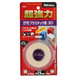 ニトムズ Nitto ニトムズ T4550 超強力両面テープ プラスチック用 薄手 15mm×10m