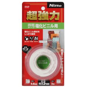 ニトムズ Nitto ニトムズ T4580 超強力両面テープ 塩化ビニル用 15mm×2m