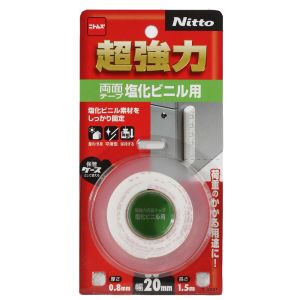 ニトムズ Nitto ニトムズ T4581 超強力両面テープ 塩化ビニル用 20mm×1.5m