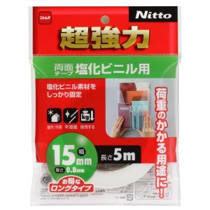 ニトムズ Nitto ニトムズ T4582 超強力両面テープ 塩化ビニル用 15mm×5m