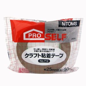 ニトムズ Nitto ニトムズ 712 クラフト粘着テープ ピロ 25mm×50M