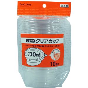 大和物産 大和物産 フィーリング クリアカップ 200ml 10組入