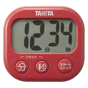 タニタ TANITA タニタ TD-429-RD 抗菌でか見えタイマー チェリーレッド