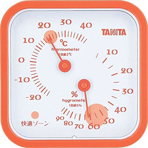 タニタ TANITA タニタ TT-557 温湿度計 オレンジ TANITA