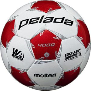 モルテン Molten モルテン ペレーダ4000 ホワイトxメタリックレッド 4号 検定球 サッカーボール F4L4000WR