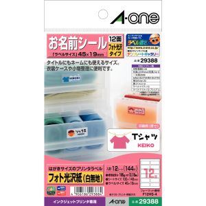 エーワン Aone エーワン 29388 はがきラベルIJ専用 ネーム用12面