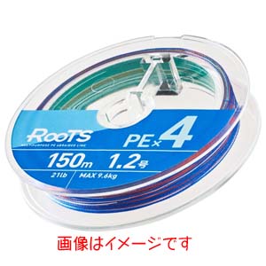 ゴーセン GOSEN ゴーセン ルーツ PE Ｘ 4 マルチカラー 200m 0.8号 14lb