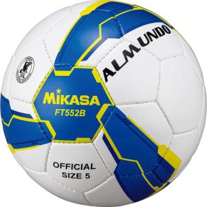 ミカサ MIKASA ミカサ サッカー5号手縫い 検定球 青/黄 FT552B-BLY FT552BBLY