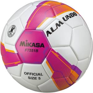 ミカサ MIKASA ミカサ サッカー5号貼り 検定球 ピンク/紫 FT551B-PV