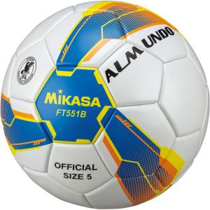 ミカサ MIKASA ミカサ サッカー 5号貼り 検定球 ブルー/イエロー FT551B-BLY 芝用 張りタイプ FT551BBLY
