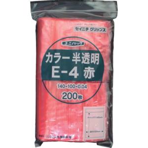 生産日本社 セイニチ E-4-CR ユニパック E-4 赤 140×100×0.04 200枚入