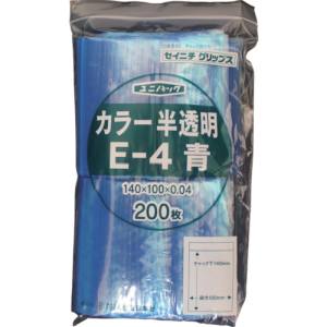 生産日本社 セイニチ E-4-CB ユニパック E-4 青 140×100×0.04 200枚入