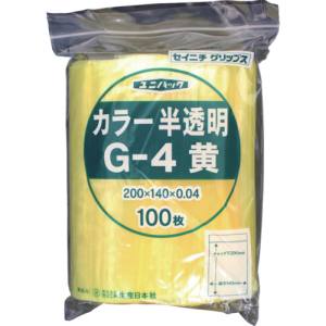 生産日本社 セイニチ G-4 ユニパックカラー半透明 140×200mm 黄