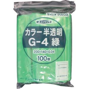 生産日本社 セイニチ G-4 ユニパックカラー半透明 140×200mm 緑